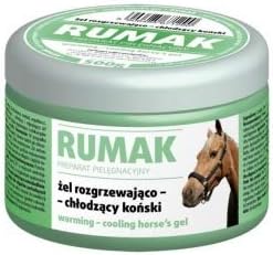 RUMAK Green warming-cooling gel for horses Camphor: antirheumatic, antifebril, antineural, anti-inflammatory (500g)|B0927VLWXG