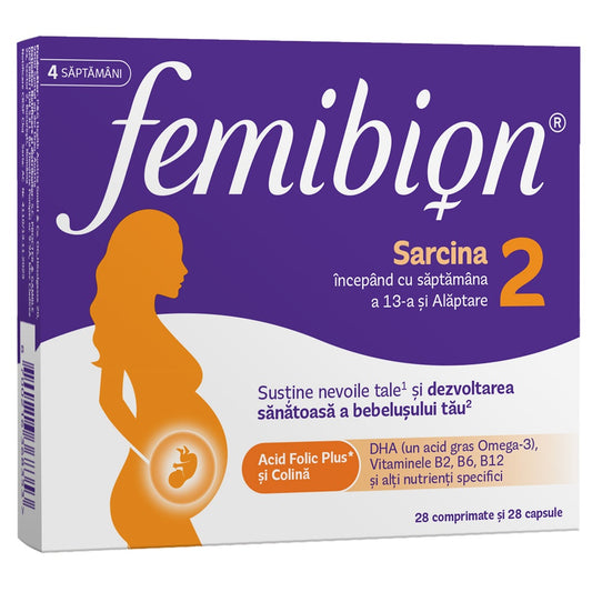 Femibion 2 Prenatal Multivitamin Supplement – 28 Tablets + 28 Capsules