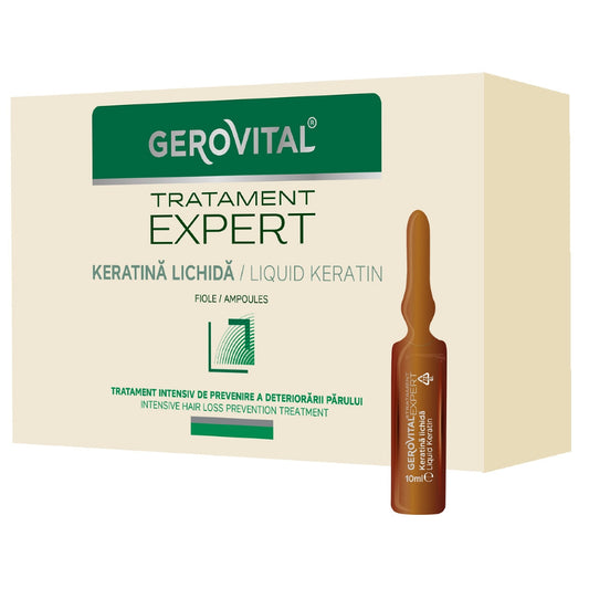 Gerovital, Treatment Expert Liquid Keratin, 10 ampoules x 10 ml - BEAUTYCHARD LCA