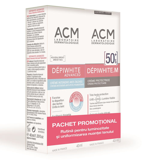 ACM Package Depiwhite Advanced Cream, 40 ml + Depiwhite M Cream SPF 50+, 40 ml - Beautychard